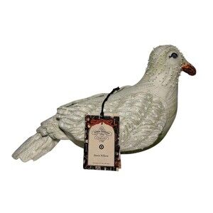 John Derian Target 2025 Fall Shaped Beaded Dove Pillow NWT